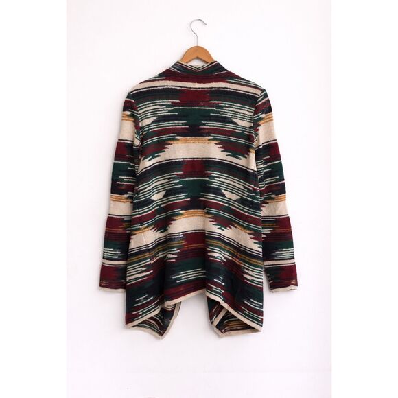 Lucky Brand Striped Open Front Cardigan Women’s Medium Southwestern - Picture 2 of 3